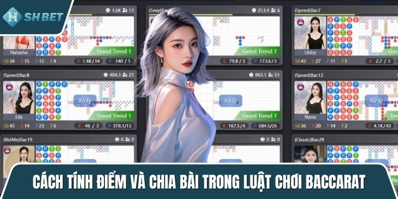 Cách tính điểm và chia bài trong luật chơi baccarat